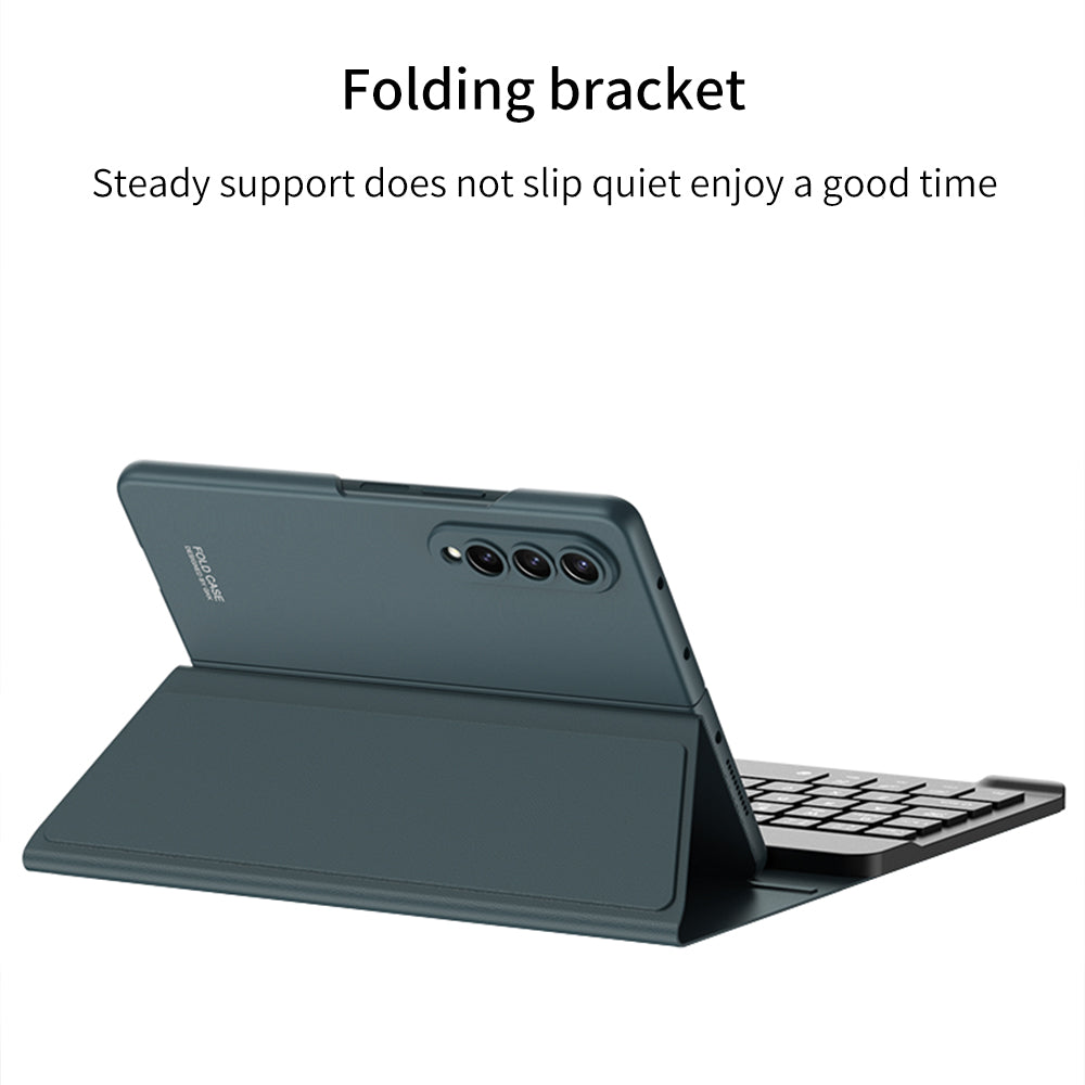 Bluetooth 3.0 Keyboard Magnetic All-inclusive Leather Cover For Samsung Galaxy Z Fold3 Fold4 5G Come With keyboard+Holster Bracket+Phone Case+Capacitive Pen - GiftJupiter