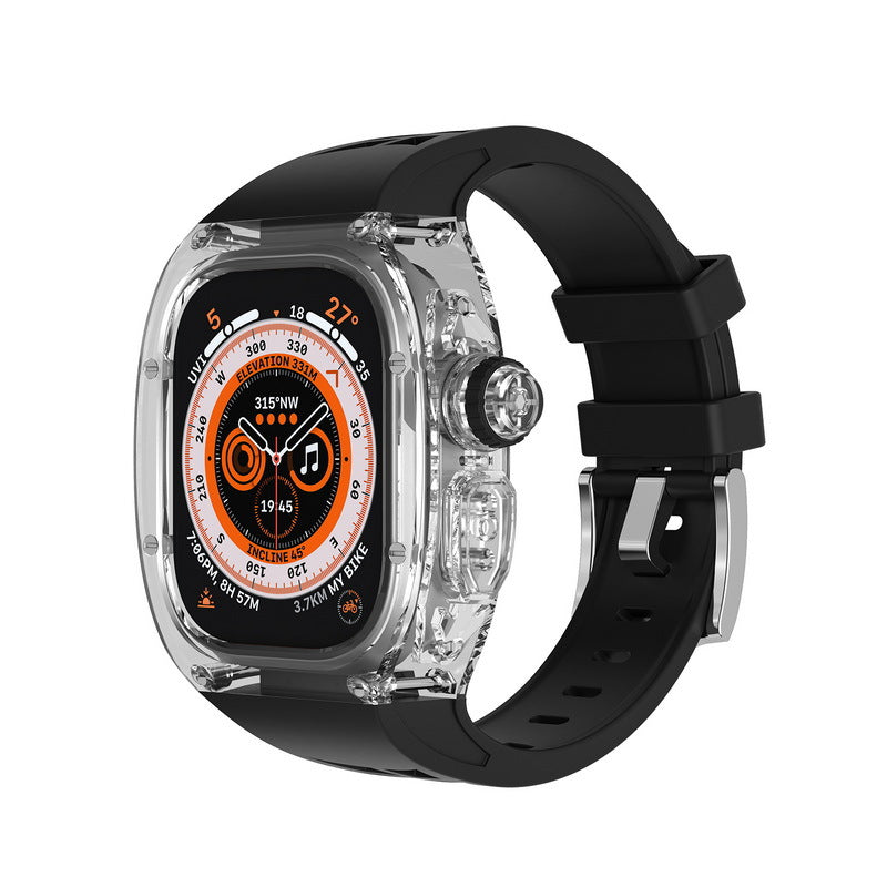 Luxury Transparent Case Strap For Apple Watch Ultra 49mm - mycasety2023 Mycasety