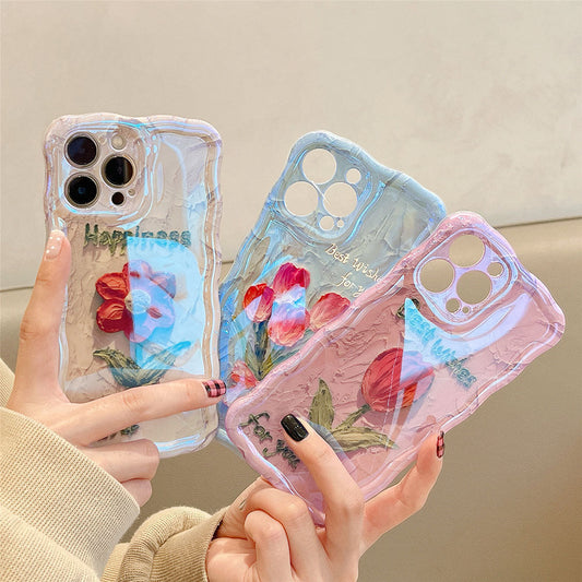 Newest Premium Oil Painting Flower iPhone Case