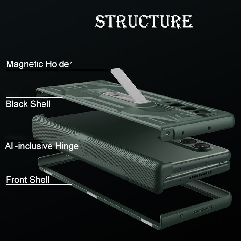 Magnetic Armor All-inclusive Hinge Holder Case For Samsung Galaxy Z Fold3 5G - GiftJupiter