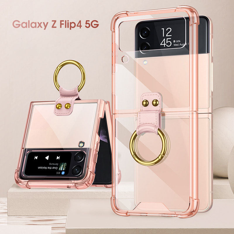 NEWEST Transparents Airbag Ring Holder Anti-knock Protection Cover For Samsung Galaxy Z Flip4 Flip3 5G - GiftJupiter