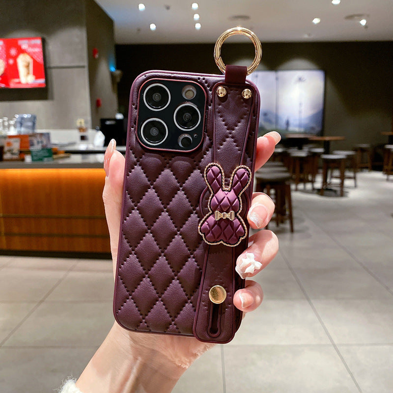 Premium Leather Wristband iPhone Case