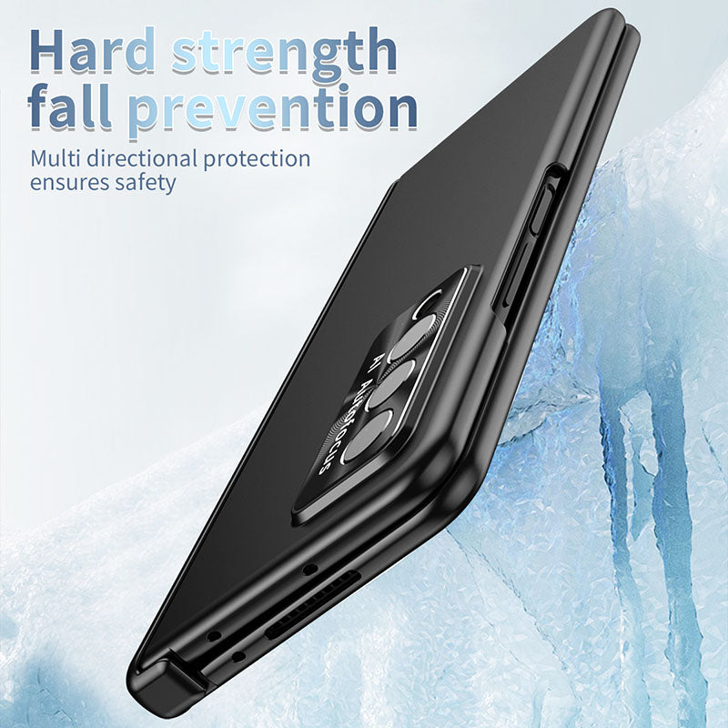 Luxury Magnetic Hinge Pen Holder Full Protection Case For Samsung Galaxy Z Fold3 Fold4 5G With Tempered Glass Film - GiftJupiter