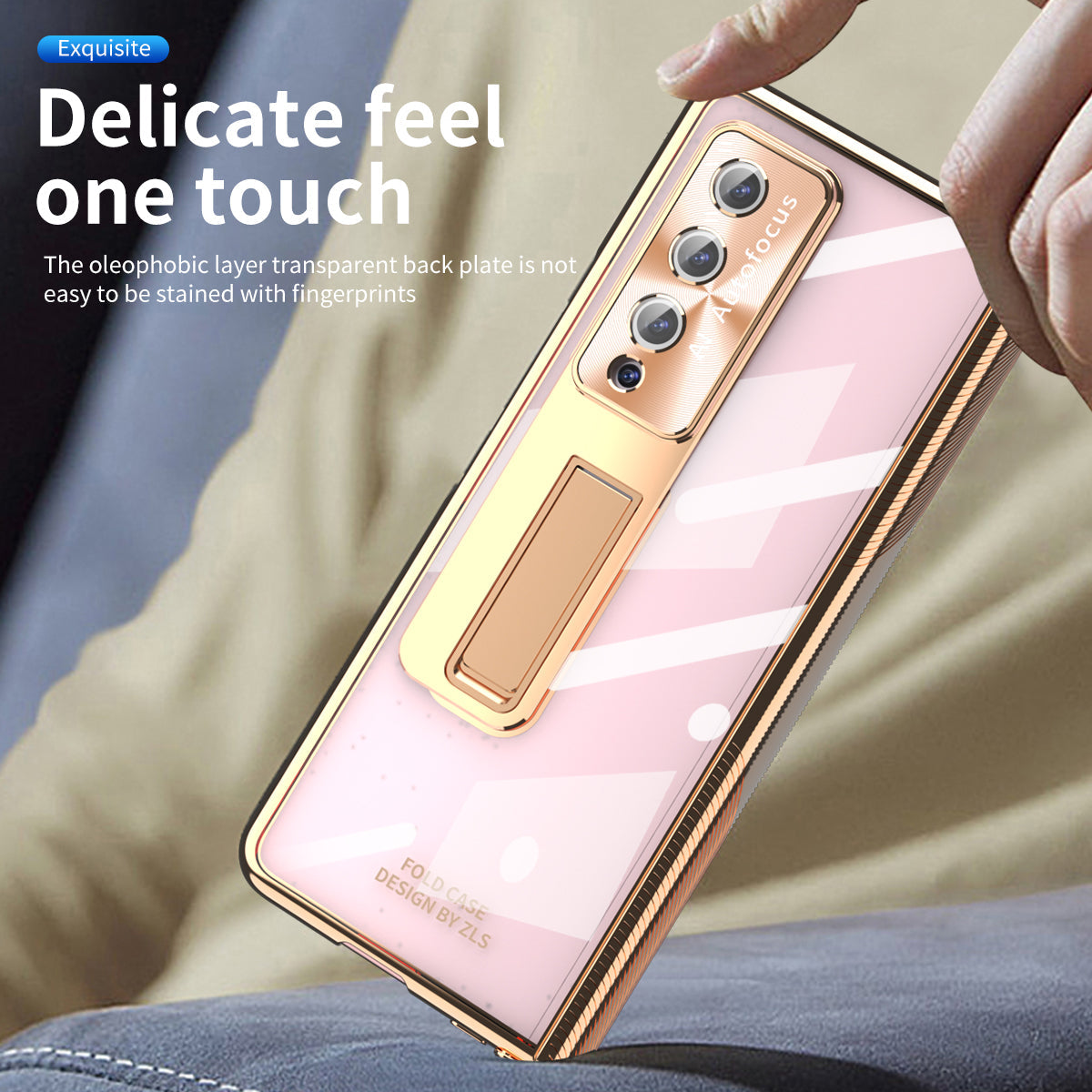 Magnetic Hinge Plating Case For Galaxy Z Fold5 Fold4 Fold3 With Double Hinge Protector - mycasety2023 Mycasety