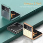 Plating Frame Transparent Back Hard Shockproof Full Protection Cover for Samsung Galaxy Z Flip3 5G - GiftJupiter