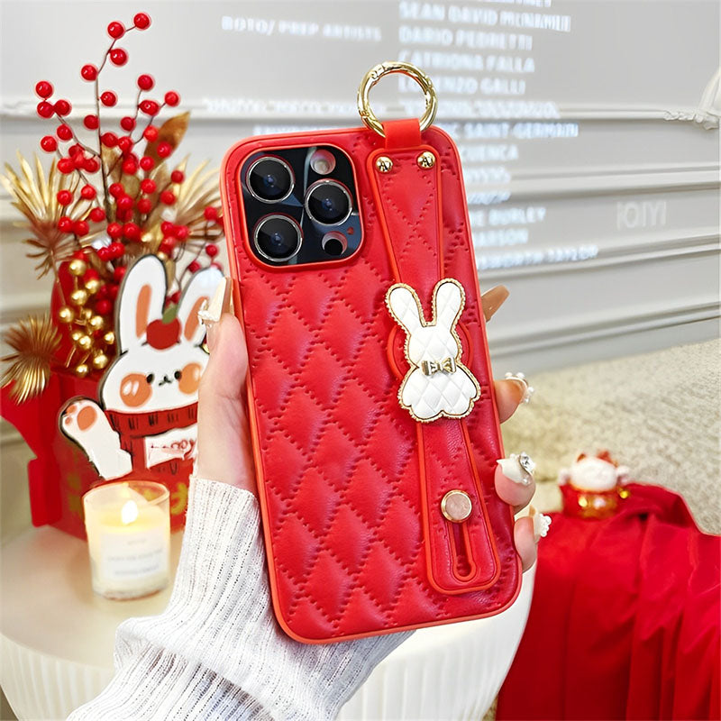 Premium Leather Wristband iPhone Case