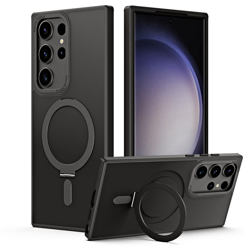 Invisible Magnetic MagSafe Bracket Anti-fall Phone Case For Samsung Galaxy S23 Ultra Plus Support Wireless Charging