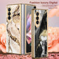 Natural Marble Glass Case For Samsung Galaxy Z Fold 3 5G - GiftJupiter
