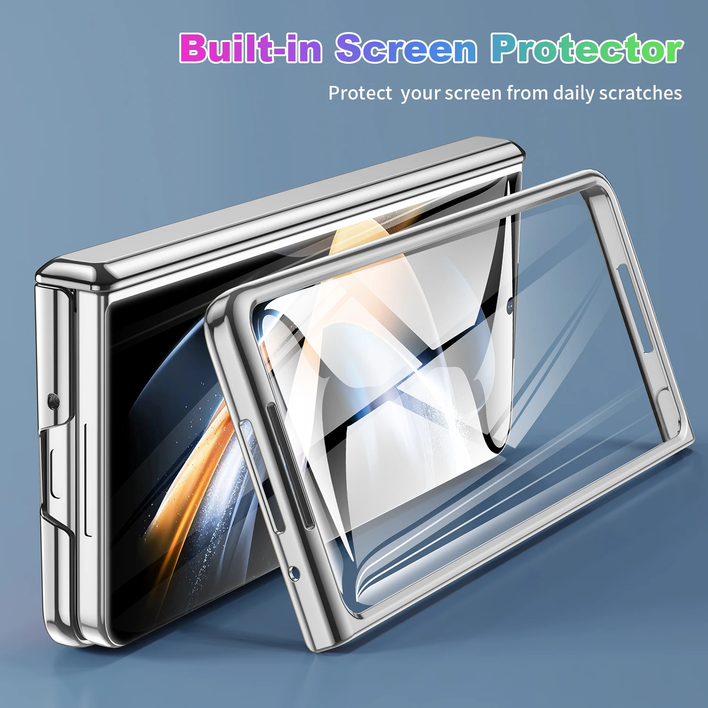 Electroplate Aluminum Bracket Lens Protection Phone Case For Samsung Galaxy Z Fold5 Fold4