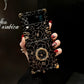 Luxury Brand Camellia Gold Plating Square Case For Samsung Galaxy Z Flip4 Flip3 5G - GiftJupiter
