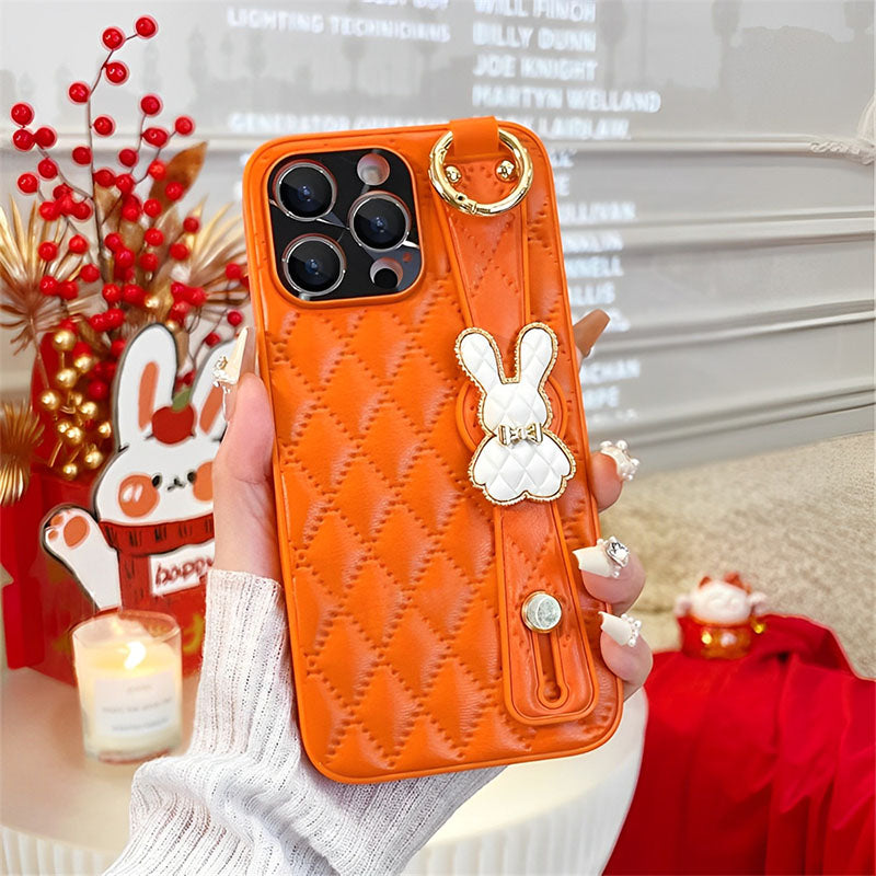 Premium Leather Wristband iPhone Case