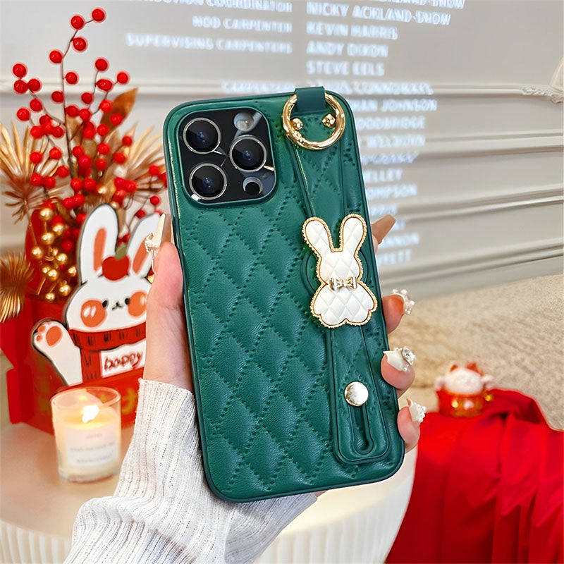 Premium Leather Wristband iPhone Case