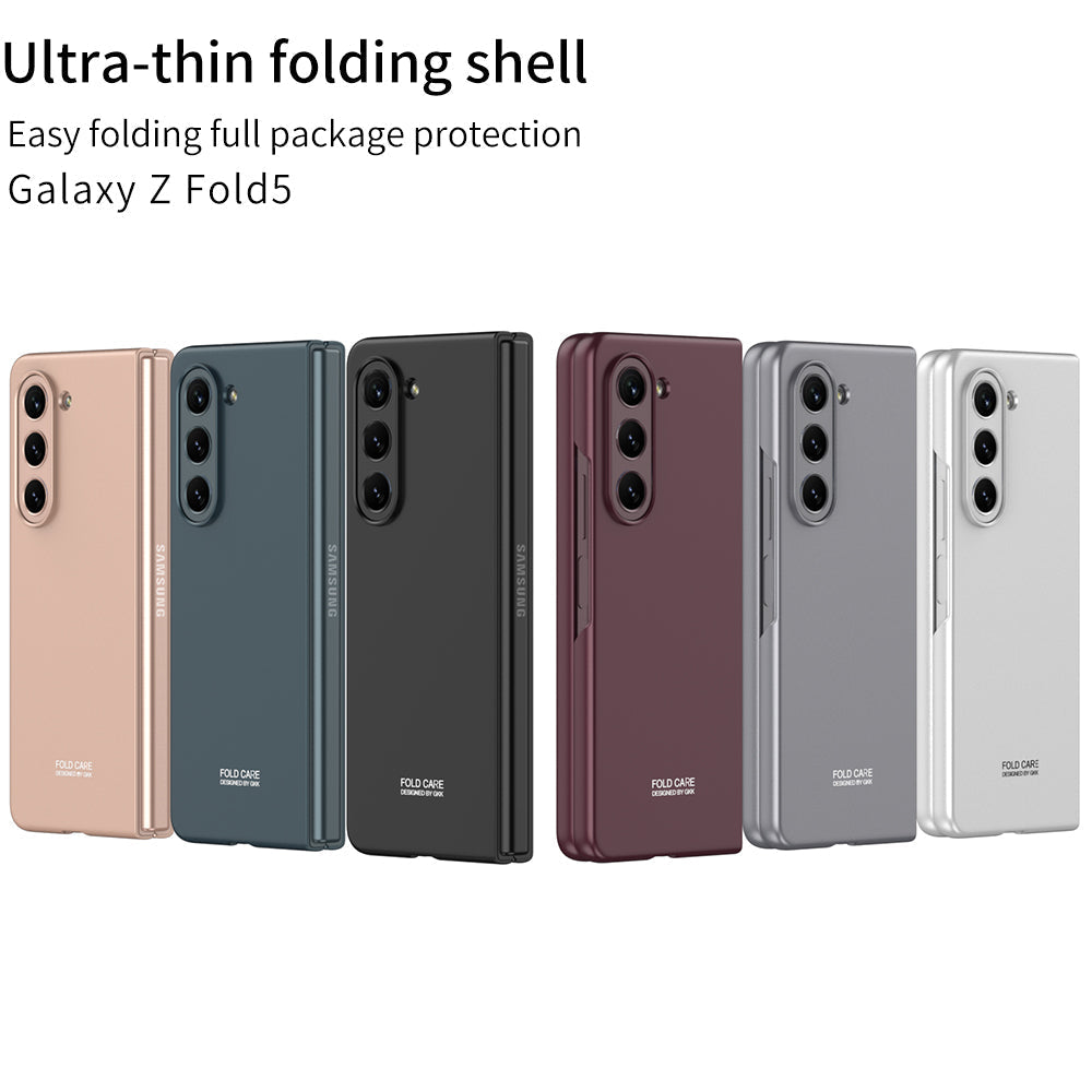 Electroplated Slim Samsung Galaxy Z Fold 5 Case with Front Screen Tempered Glass Protector - mycasety2023 Mycasety