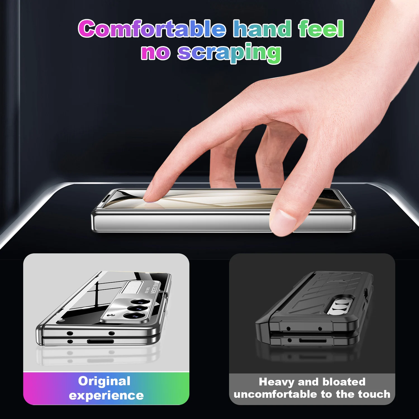 Electroplate Aluminum Bracket Lens Protection Phone Case For Samsung Galaxy Z Fold5 Fold4