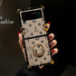 Leather Ring Phone Case for Samsung Galaxy Z Flip4 Flip3 - GiftJupiter