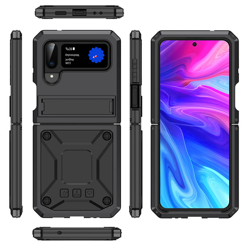 Armor Duty Shock-resistant Dustproof Full Protection Kickstand Cover for Galaxy Z Flip3 Flip4 5G - GiftJupiter
