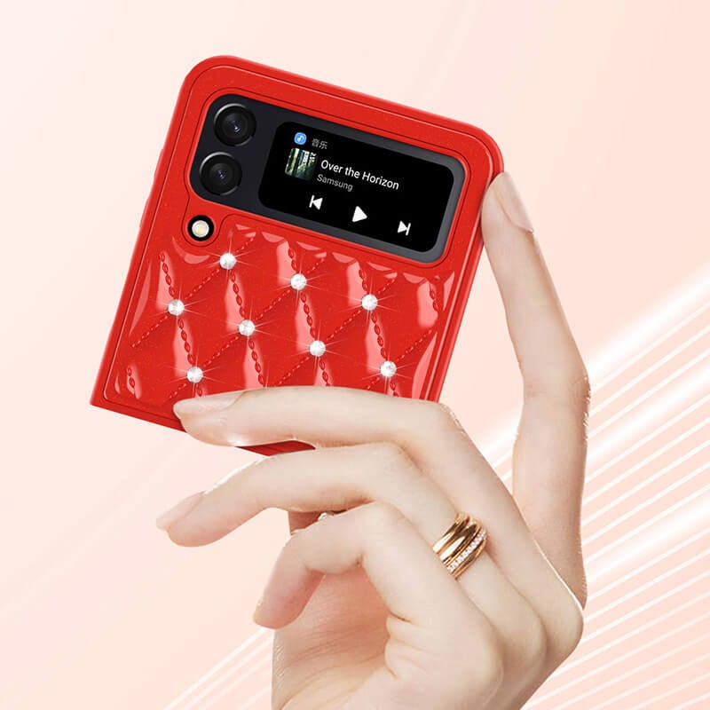 Creative Electroplating Diamond Protective Cover For Samsung Galaxy Z Flip4 Flip3 5G - GiftJupiter