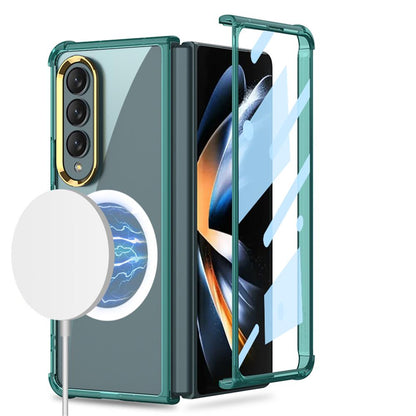 Airbag Anti-drop Wireless Charging Phone Case For Samsung Galaxy Z Fold3 Fold4 5G With Back Screen Glass Protector - GiftJupiter