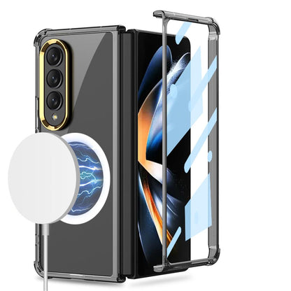 Airbag Anti-drop Wireless Charging Phone Case For Samsung Galaxy Z Fold3 Fold4 5G With Back Screen Glass Protector - GiftJupiter