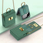 Luxury Leather Mini Phone Bag with Gold Chain For Samsung Galaxy Z Flip4 Flip3 5G - GiftJupiter