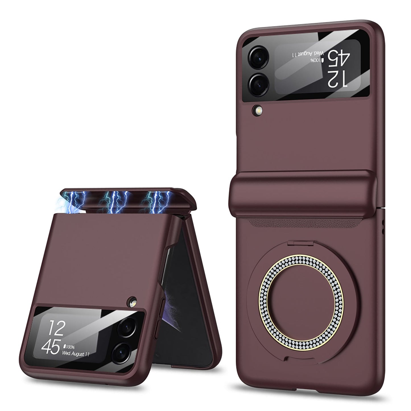 Magnetic Hinge Bracket All-included Shockproof Phone Case For Samsung Galaxy Flip 5/4/3