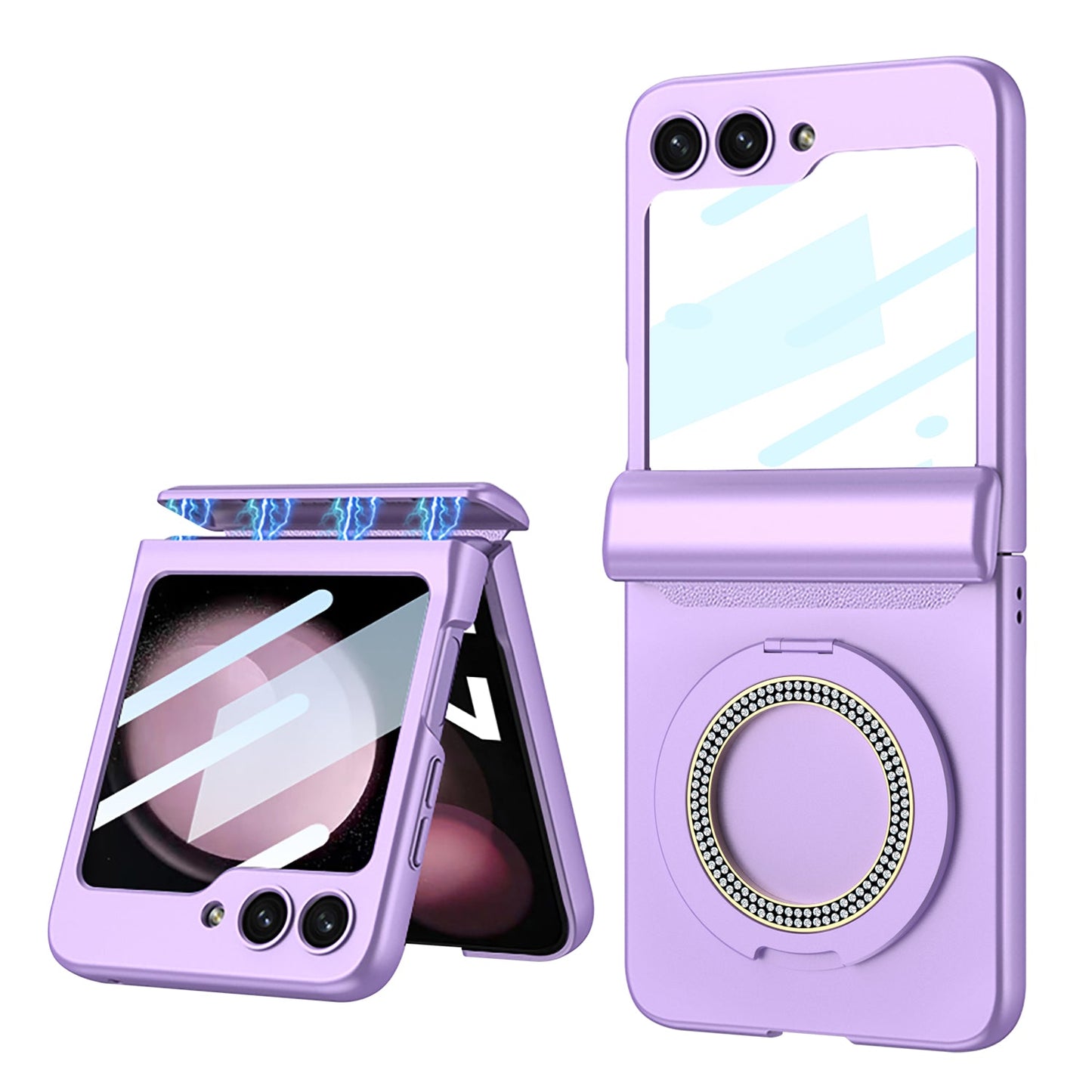 Magnetic Hinge Bracket All-included Shockproof Phone Case For Samsung Galaxy Flip 5/4/3