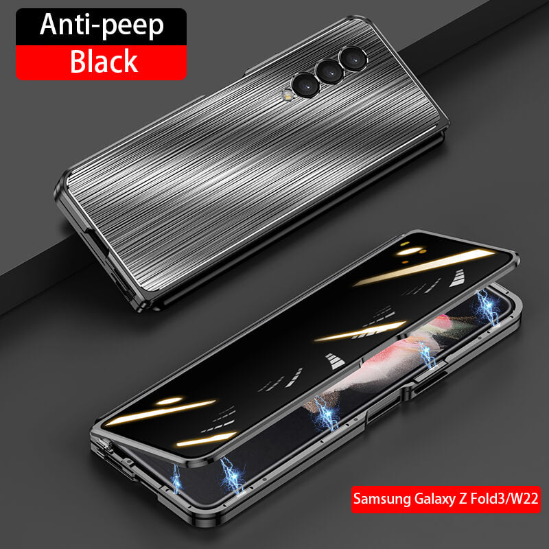 Magnetic Brushed Metal Anti-Fall Case for Samsung Galaxy Z Fold4 Fold3 5G - GiftJupiter