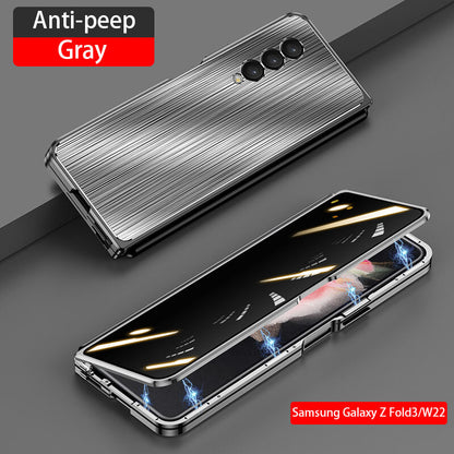 Magnetic Brushed Metal Anti-Fall Case for Samsung Galaxy Z Fold4 Fold3 5G - GiftJupiter