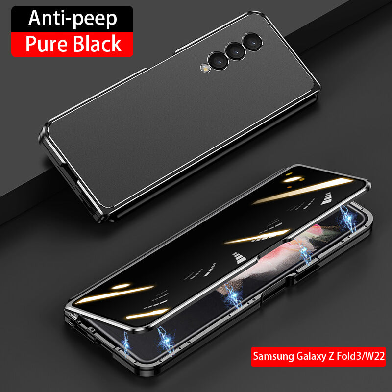 Privacy Magnetic Metal Matte Anti-fall Protective Case For Samsung Galaxy Z Fold3 5G - GiftJupiter
