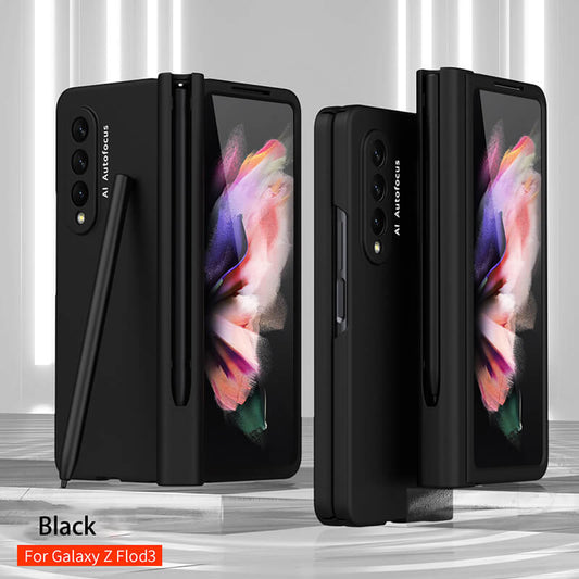 Luxury Hinge Shell Screen Protector Film Case For Samsung Galaxy Z Fold3 5G - GiftJupiter
