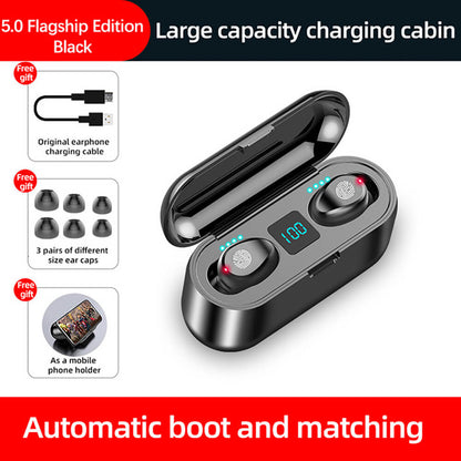 F9 Earphone LED Touch Bluetooth 5.0 Large Capacity Charging Cabin - GiftJupiter