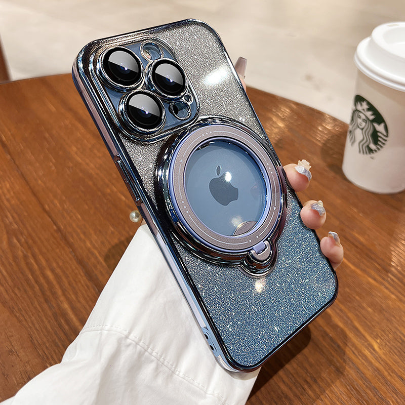 Glitter Diamond Magnetic Magsafe Ring Holder Case For iPhone