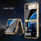 Space Luxury Plating Frame Anti-knock Protection Glass Case For Samsung Galaxy Z Flip3 - GiftJupiter