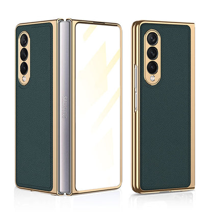 Magnetic Brushed Metal Anti-Fall Protective Case for Samsung Galaxy Z Fold3 5G - GiftJupiter