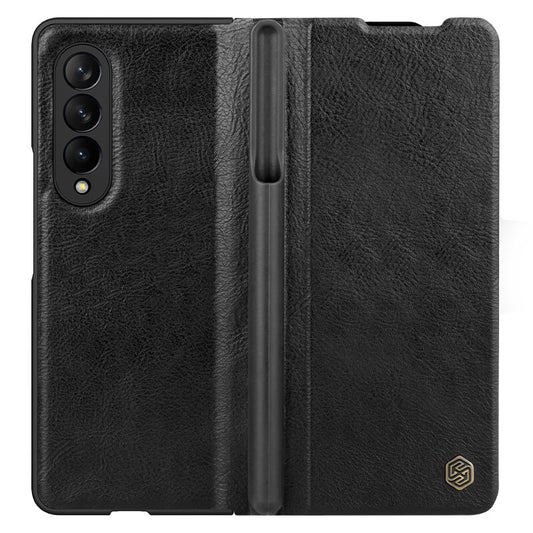 Samsung Galaxy Z Fold3 / Fold4 Phone Case - Business Leather S Pen Slot Cover - GiftJupiter