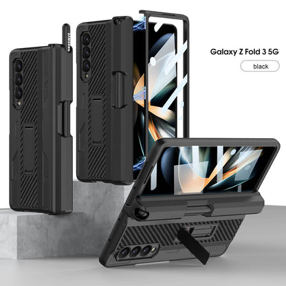 Magnetic Screen Glass Protector S Pen Slot Holder Case for Samsung Galaxy Z Fold3 Fold4 - GiftJupiter