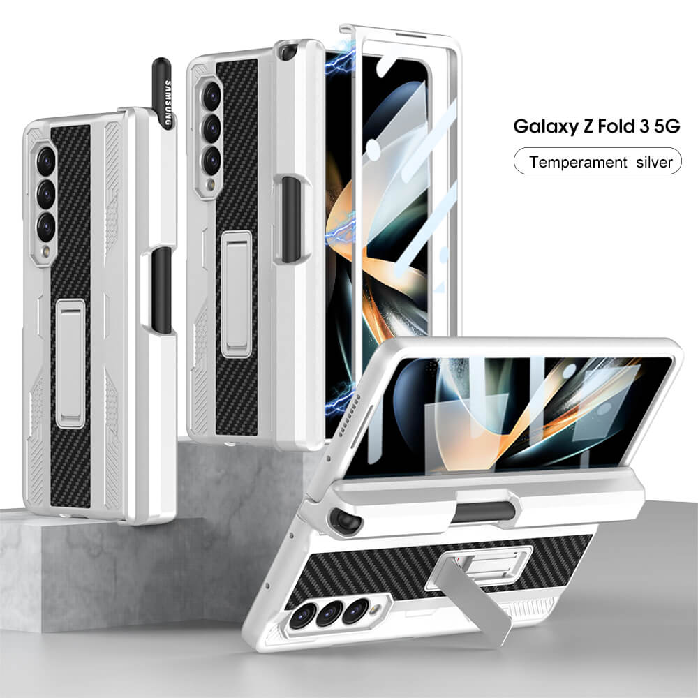 Magnetic Screen Glass Protector S Pen Slot Holder Case for Samsung Galaxy Z Fold3 Fold4 - GiftJupiter