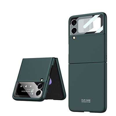 With S Pen Slot Solid Matte Ultra Slim Hard Shockproof Full Protection Cover For Galaxy Z Flip3 5G - GiftJupiter