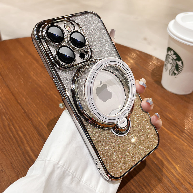 Glitter Diamond Magnetic Magsafe Ring Holder Case For iPhone