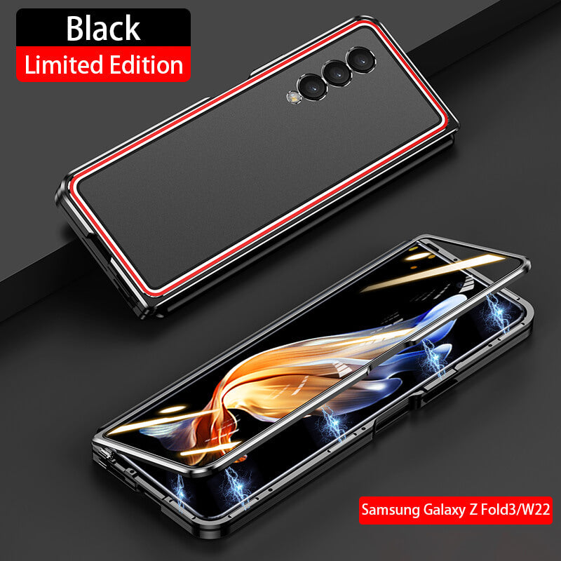 Privacy Magnetic Metal Matte Anti-fall Protective Case For Samsung Galaxy Z Fold3 5G - GiftJupiter