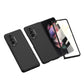 Luxury Leather Carbon Fiber Plating Case For Samsung Galaxy Z Fold4 Fold3 With Tempered Glass Screen - GiftJupiter