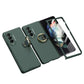 Luxury Leather Carbon Fiber Plating Case For Samsung Galaxy Z Fold4 Fold3 With Tempered Glass Screen - GiftJupiter