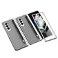 Luxury Leather Carbon Fiber Plating Case For Samsung Galaxy Z Fold4 Fold3 With Tempered Glass Screen - GiftJupiter
