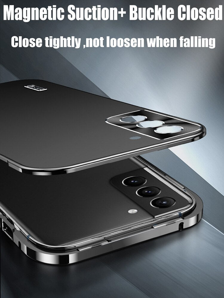 Newest Magnetic Close Aluminum Alloy Metal Case For Samsung Galaxy S24 S23 S22 S21 Series