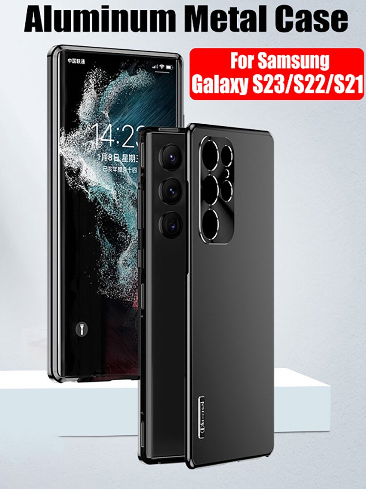 Newest Magnetic Close Aluminum Alloy Metal Case For Samsung Galaxy S24 S23 S22 S21 Series