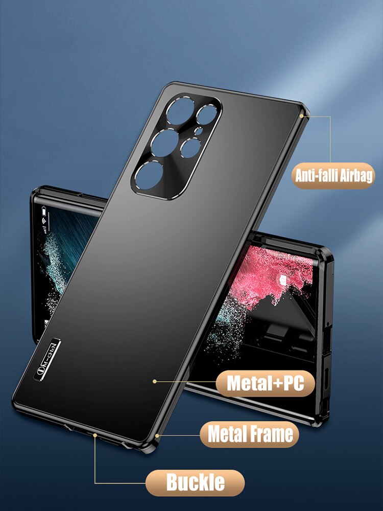 Newest Magnetic Close Aluminum Alloy Metal Case For Samsung Galaxy S24 S23 S22 S21 Series