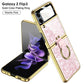 Luxury Plating Frame Anti-knock Protection Glass Case For Samsung Galaxy Z Flip3 - GiftJupiter