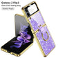 Luxury Plating Frame Anti-knock Protection Glass Case For Samsung Galaxy Z Flip3 - GiftJupiter