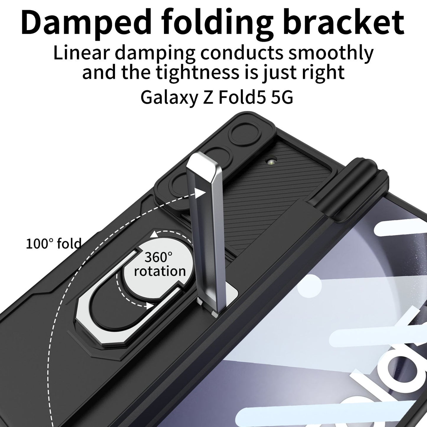 Magnetic Folding Armor Lens Protective Case With Back Screen Protector For Samsung Galaxy Z Fold3 Fold4 Fold5