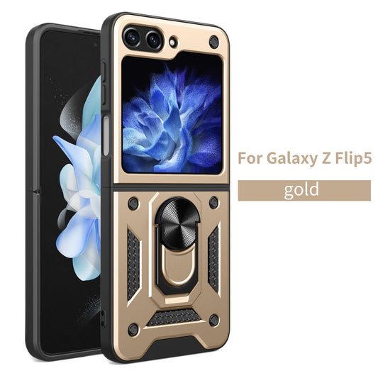 Drop Tested Cover with Magnetic Kickstand Car Mount Protective Case for Samsung Galaxy Z Flip3 Flip4 Flip5